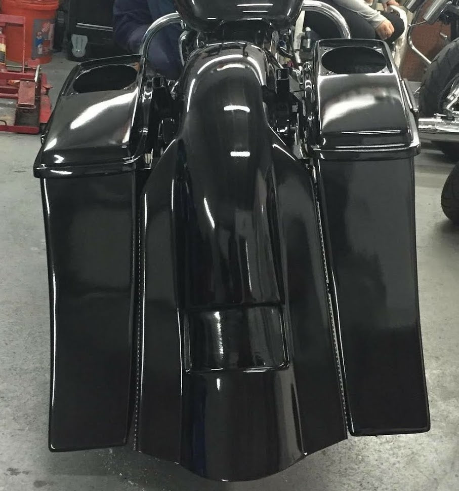 Yamaha Road 6" Down 9" Back Saddlebag And Fender