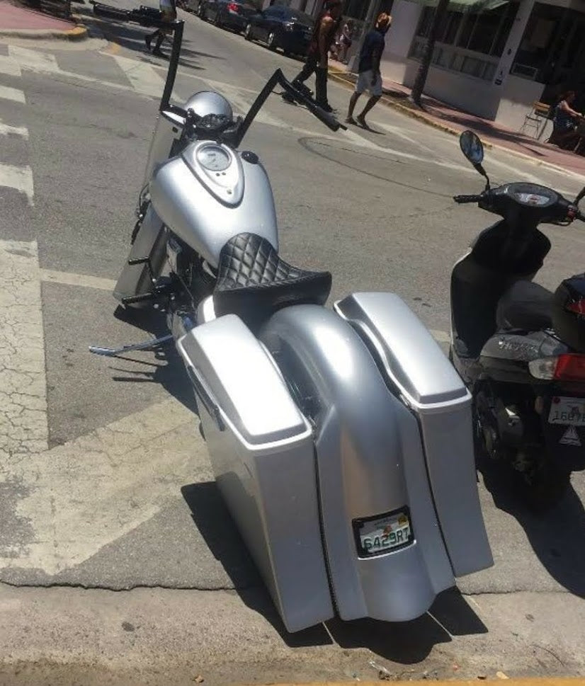 Yamaha Road 6" Down 9" Back Saddlebag And Fender