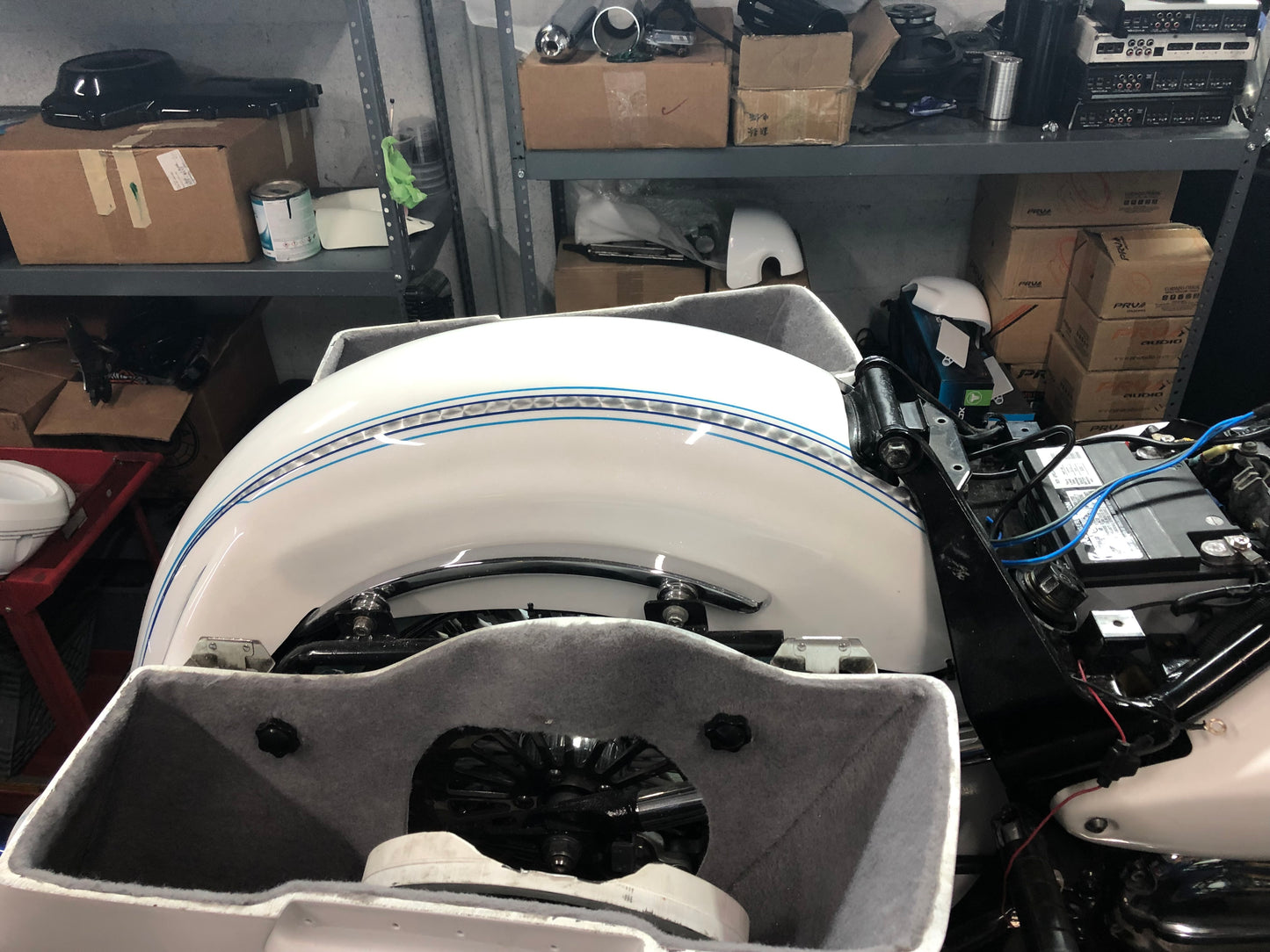 Yamaha Road 6" Down 9" Back Saddlebag And Fender
