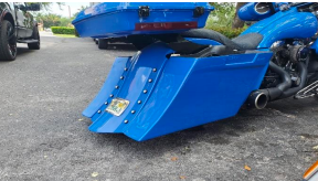 Harley Davidson 6" Down 9" Back Slope Saddlebags & Overlay Fender 1997-2013 - Bike Life Nation