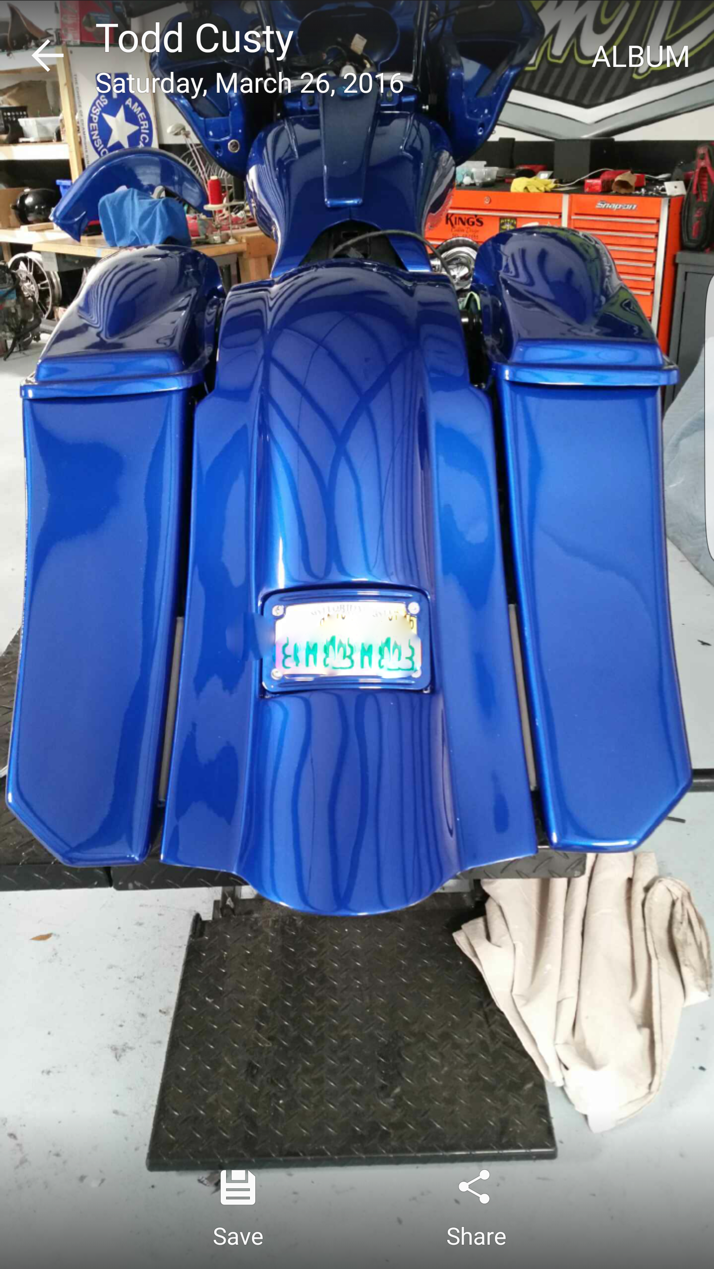 6" Down 9" Back Angled Saddlebag And Fender