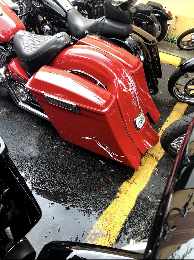 Yamaha Road 6" Down 9" Back Saddlebag And Fender