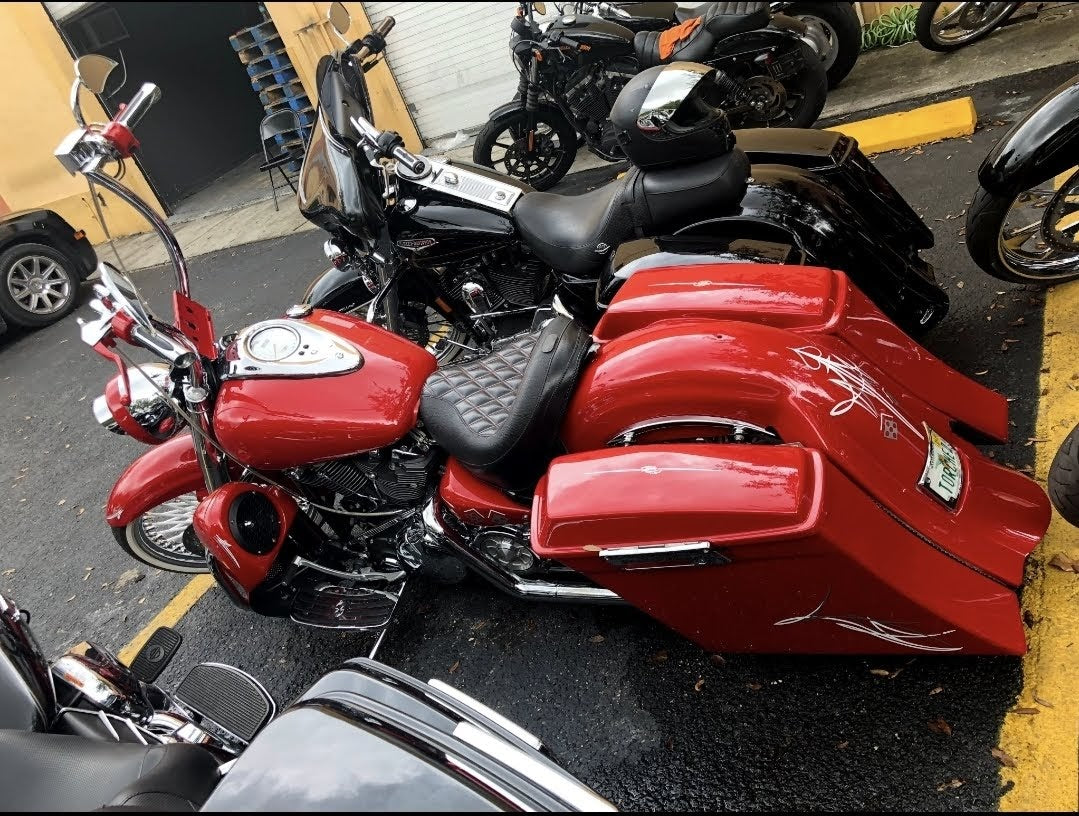 Yamaha Road 6" Down 9" Back Saddlebag And Fender