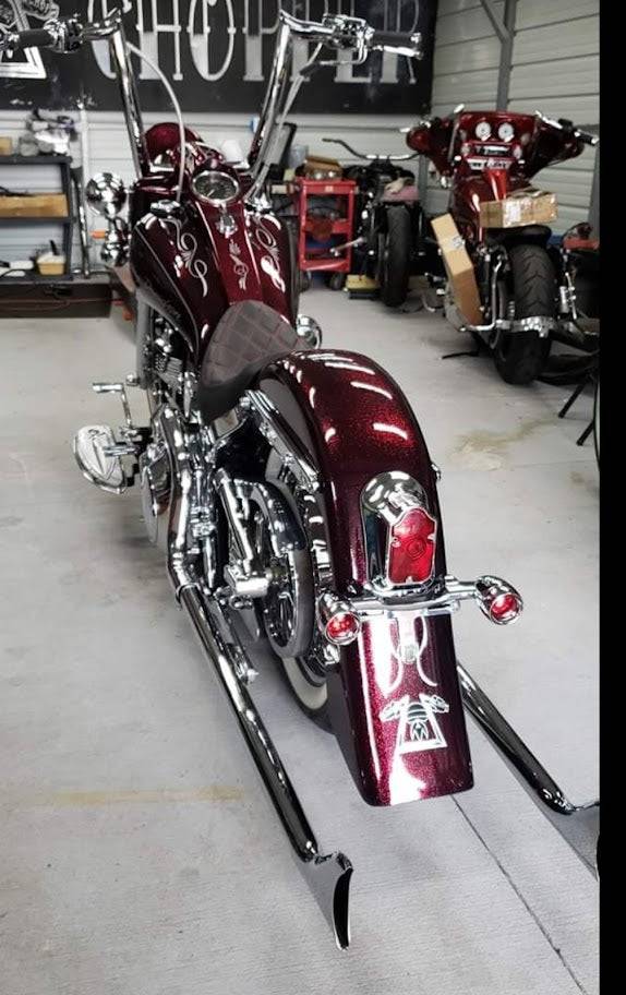 Harley Davidson Softail Fl Classic Heritage Cholo Stretched Rear Fender - Bike Life Nation
