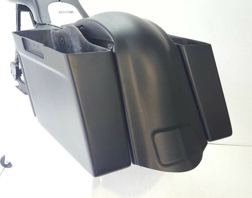 Harley Davidson Stretched Saddlebags Overlay Fender Extended 4" No Lids - Bike Life Nation