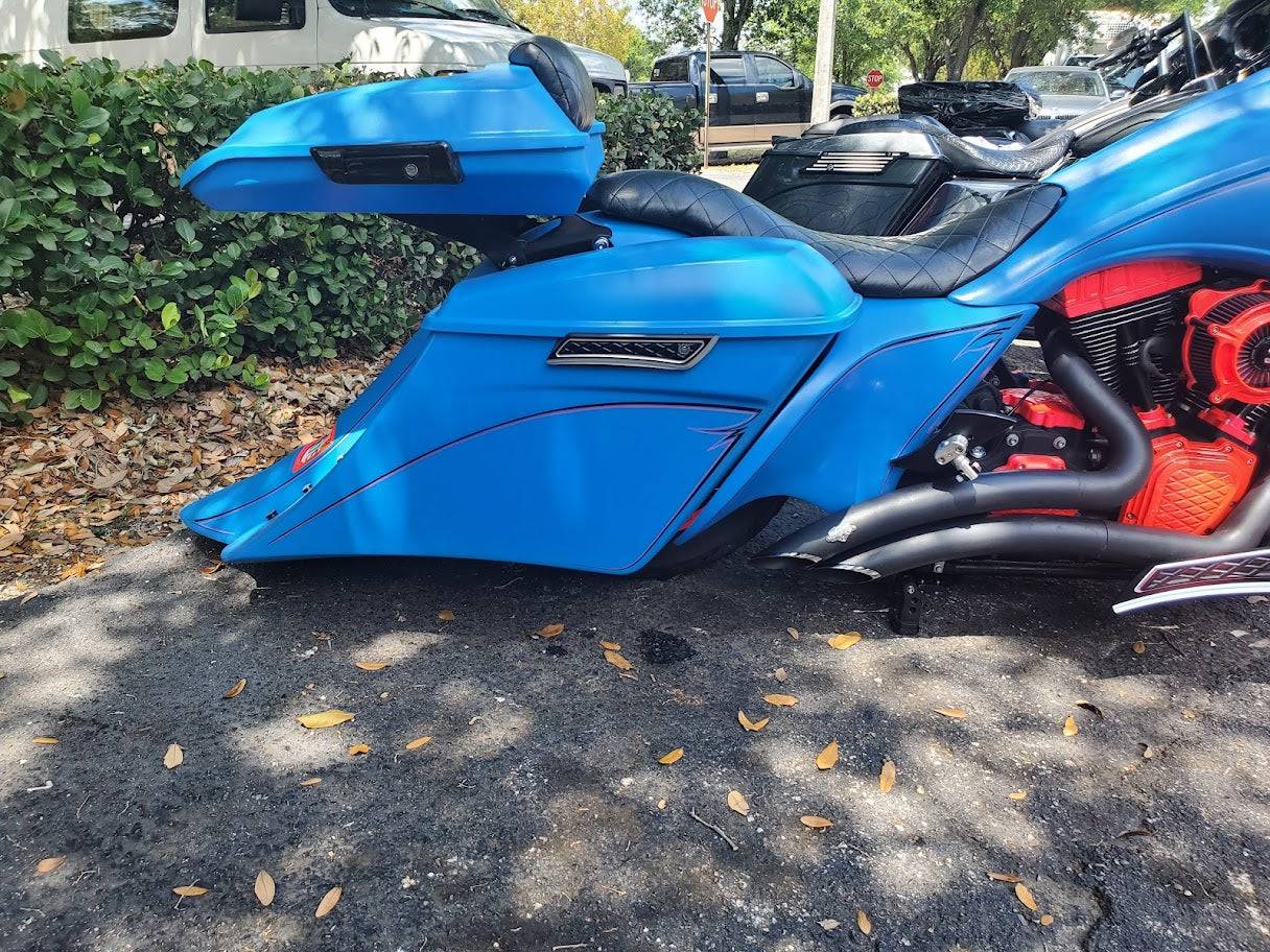 Harley Davidson 1997- 2008 Motorcycle Flh Touring 5" Down 10" Back Reborn Stretched Saddlebags - Bike Life Nation