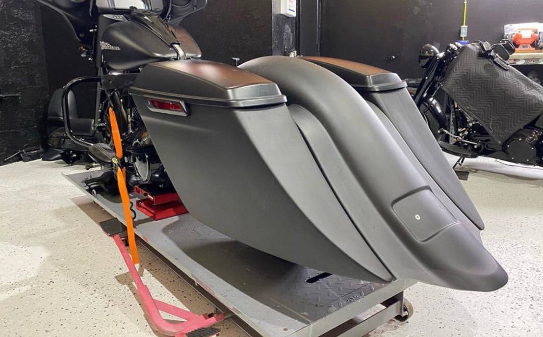 Harley Davidson Flh Touring 4.5" Down 9" Back Dove Tail Stretched Saddlebags - Bike Life Nation