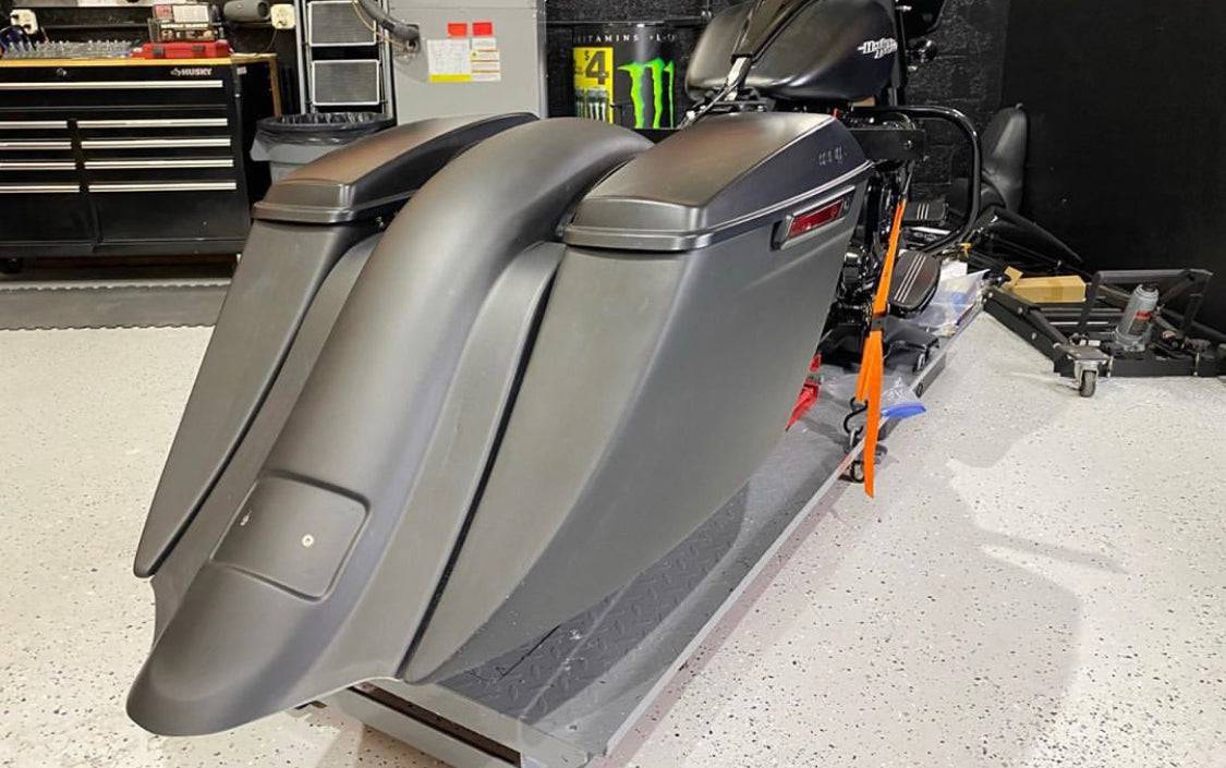 Harley Davidson Flh Touring 4.5" Down 9" Back Dove Tail Stretched Saddlebags - Bike Life Nation