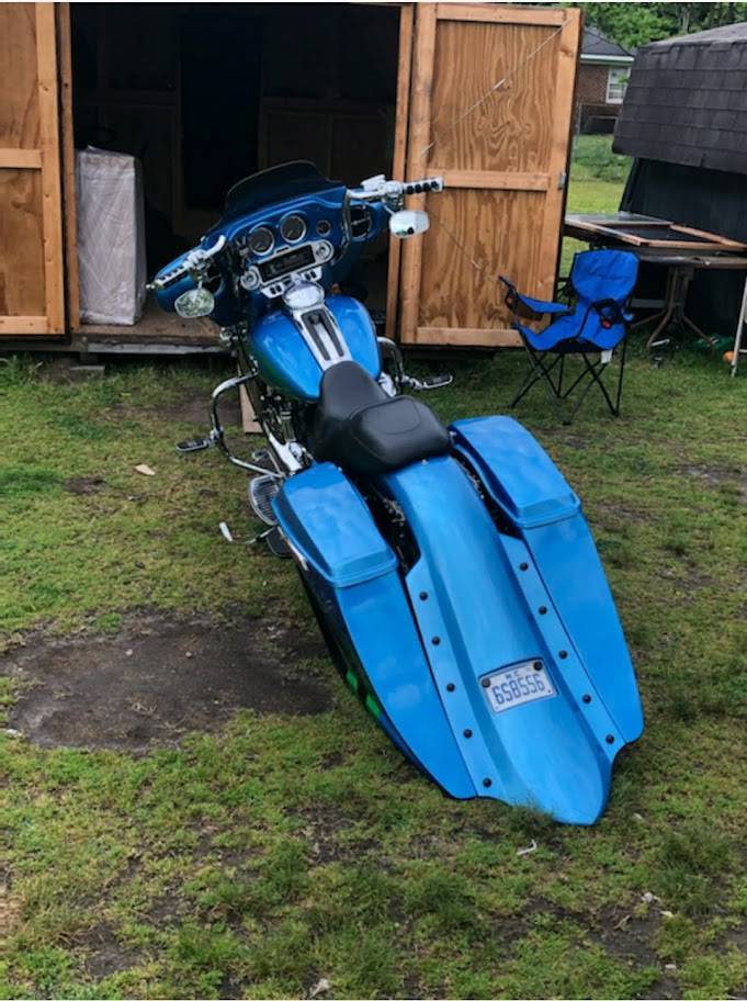 Harley Davidson Flh Touring 7" Down 14" Back Scallop Stretched Saddlebags - Bike Life Nation