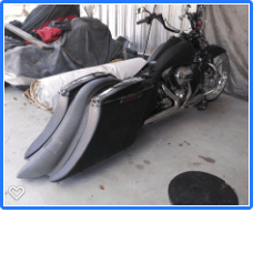 Harley Davidson Flh Touring 8" Down 18" Back Addict Stretched Saddlebags - Bike Life Nation