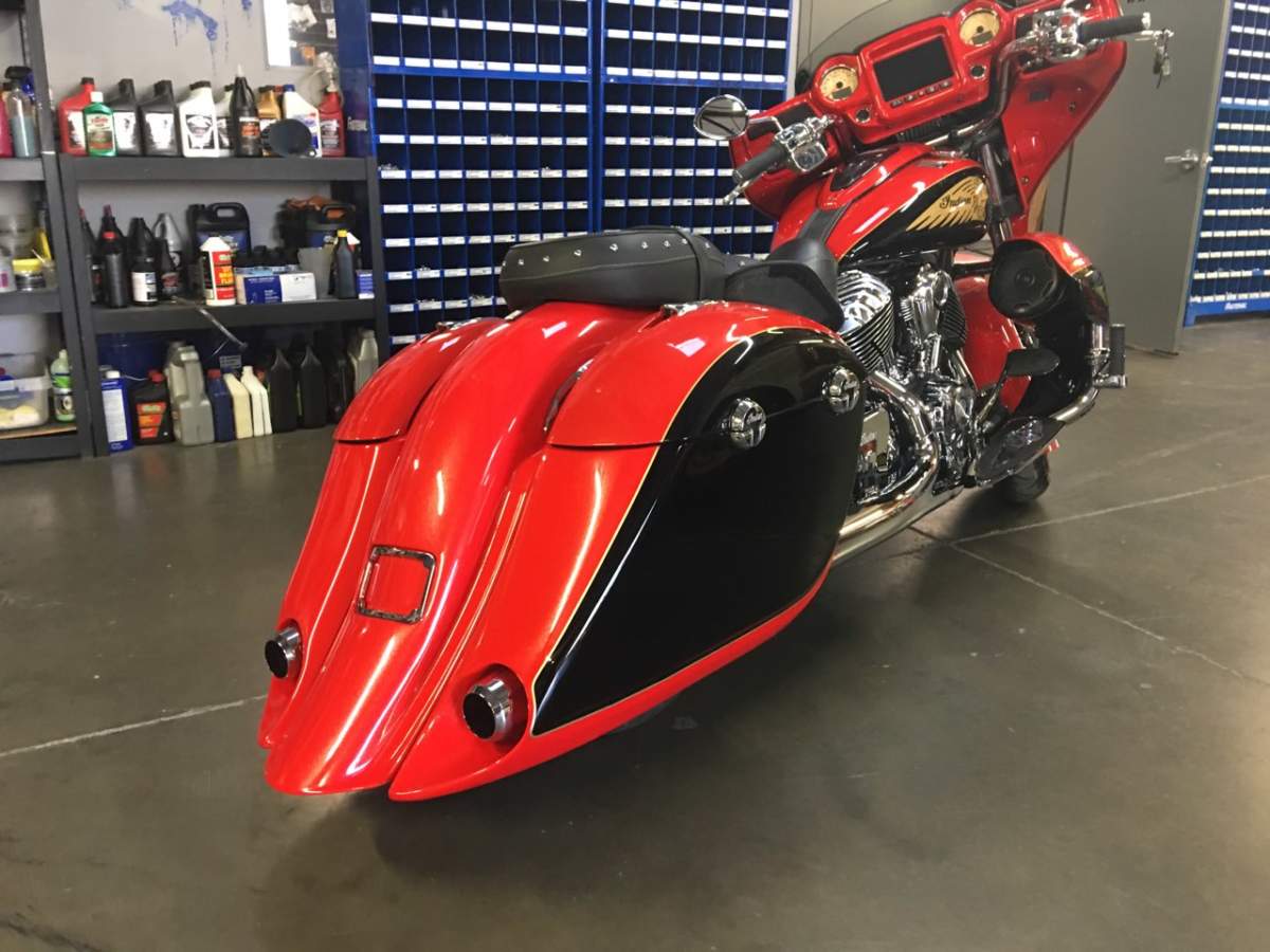 Indian Chieftain RoadMaster Classic Hatchet Chief Vintage 4.5" Stretched Saddlbags - Bike Life Nation