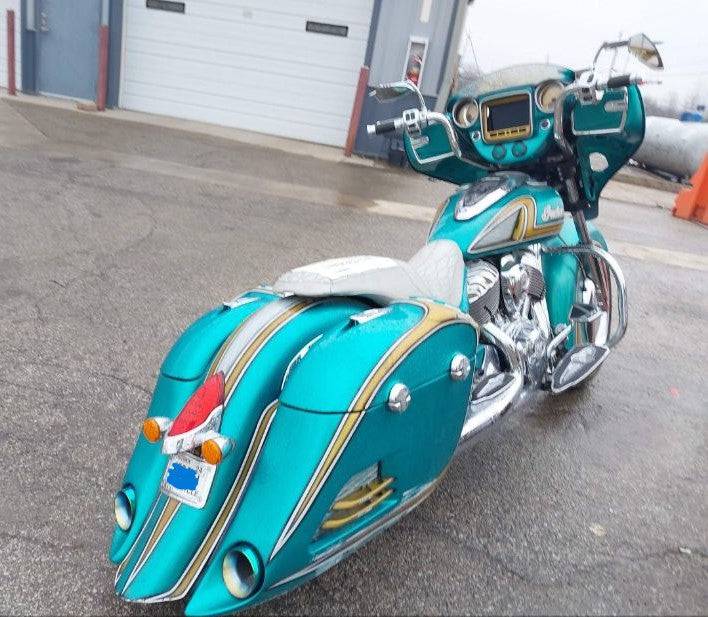 Indian Chieftain RoadMaster Classic Hatchet Chief Vintage 4.5" Stretched Saddlbags - Bike Life Nation