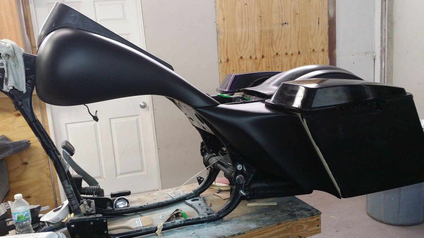 1997-2007 Street Glide Stretched Extended Side Cover Gas Tank Shrouds Bagger - Bike Life Nation