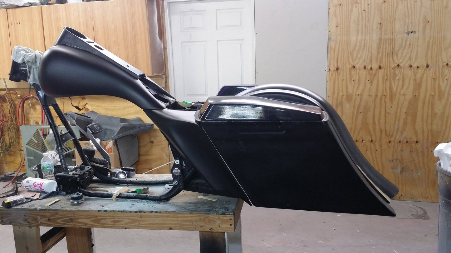 1997-2007 Street Glide Stretched Extended Side Cover Gas Tank Shrouds Bagger - Bike Life Nation