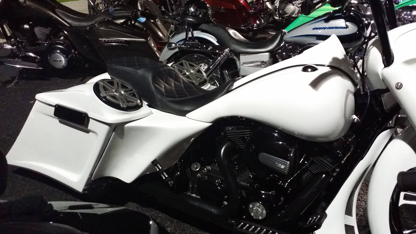 2008-2019 Harley Davidson 6 Gallon Roadking Stretched Tank Shroud Covers Flhp Road King - Bike Life Nation
