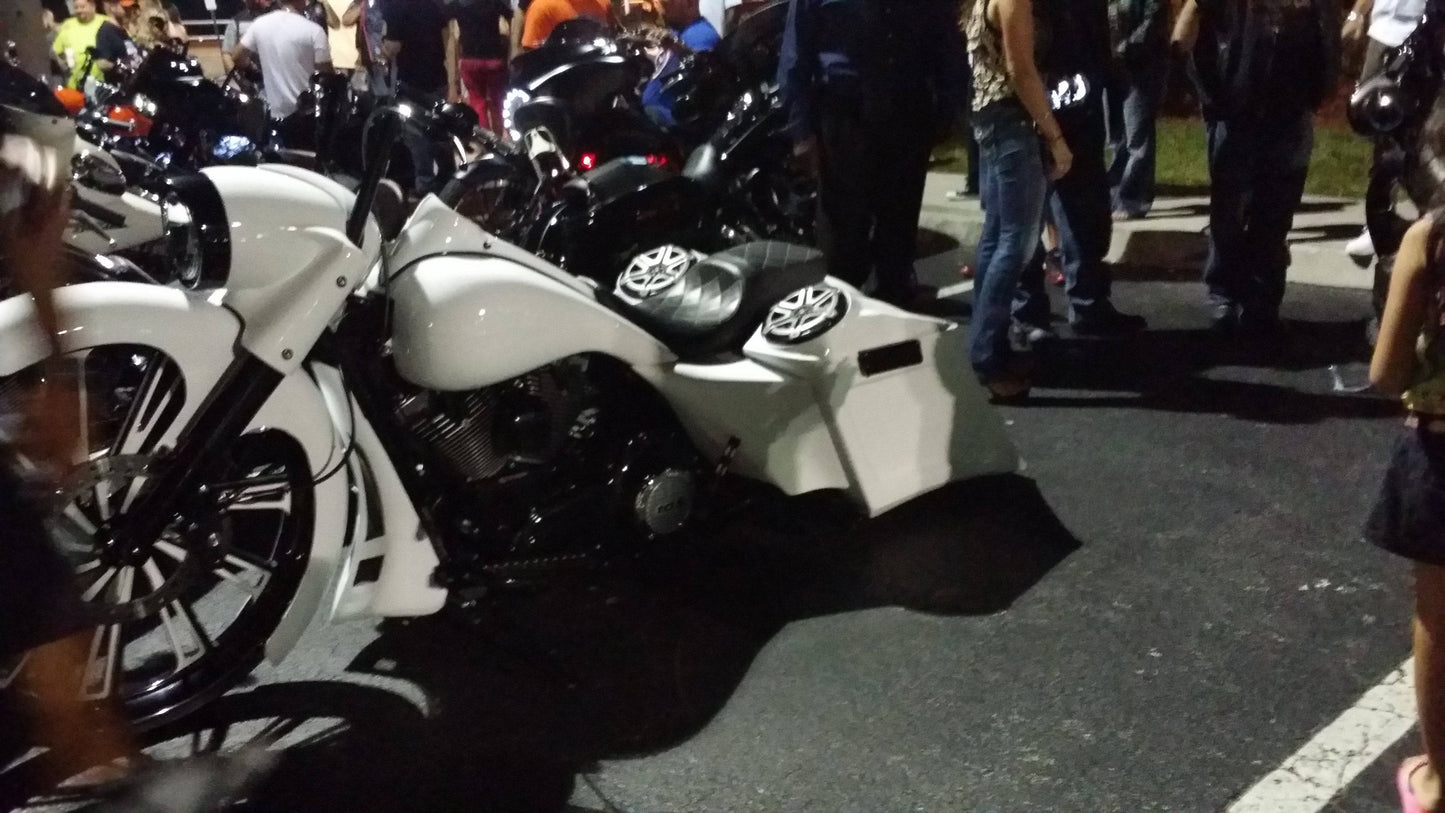 2008-2019 Harley Davidson 6 Gallon Roadking Stretched Tank Shroud Covers Flhp Road King - Bike Life Nation