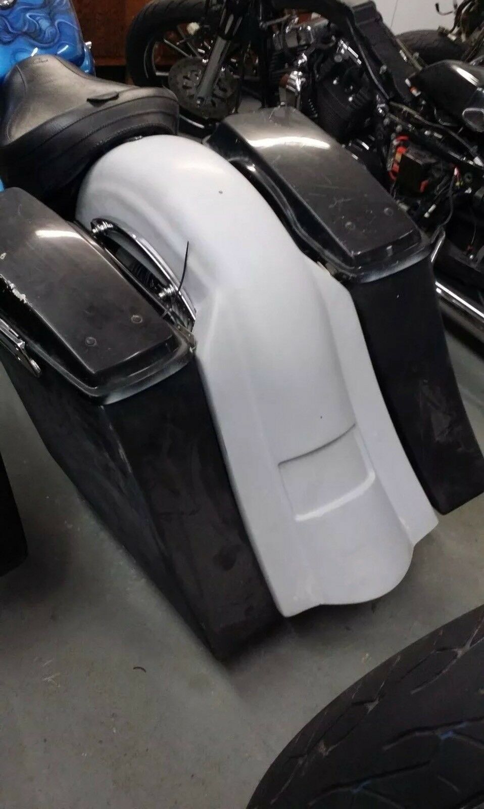 Yamaha Road 6" Down 9" Back Saddlebag And Fender
