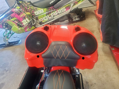 Harley Davidson  Motorcycle Chopped Tour Pack 8"With Tweeter Audio Box