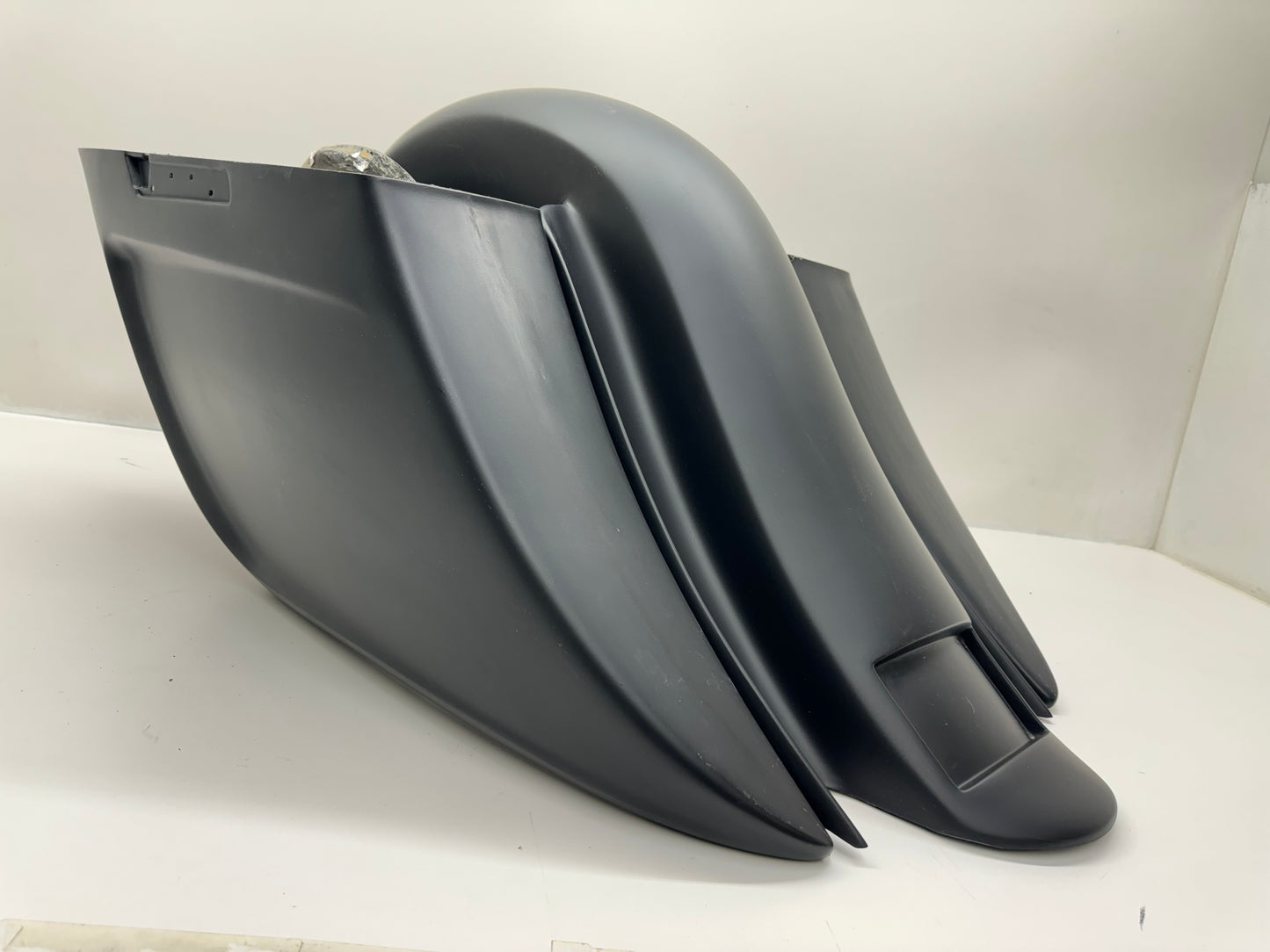 Harley Davidson 6" Down 12" Back  Reborn Stretched Saddlebags & Fender