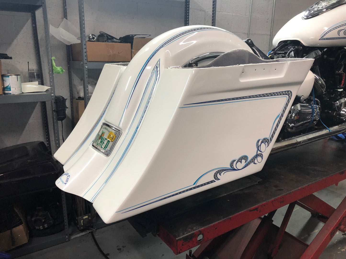 Yamaha Road 6" Down 9" Back  Saddlebag And Fender