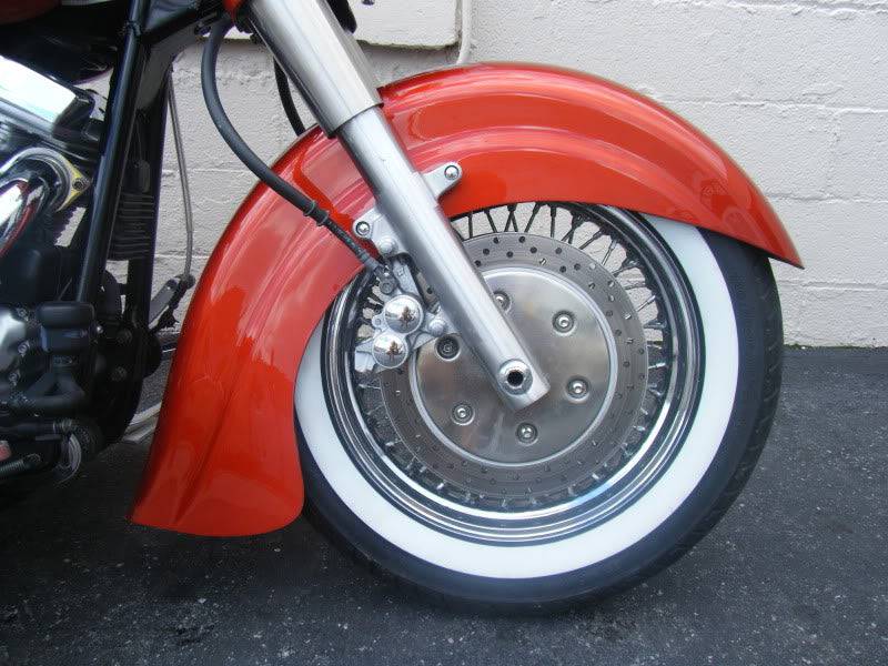 Mid USA 12V LED Front Fender With Amber/Yellow Lens – Indian Head Style, Pre-Drilled