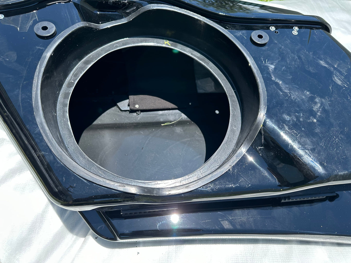 Harley Davidson custom 8" sub speaker insert for touring bagger flh saddlebags - Bike Life Nation