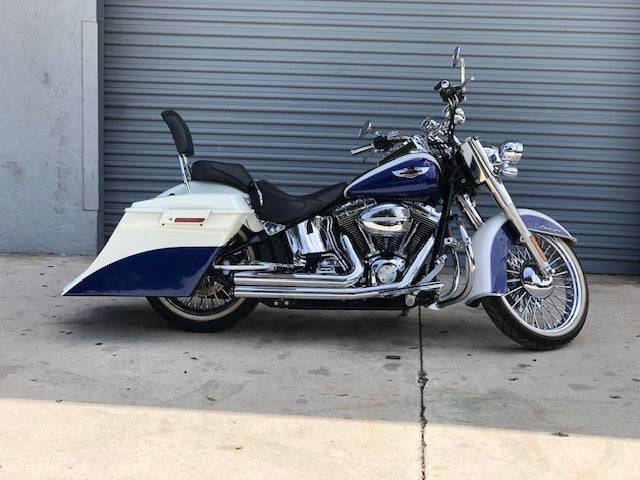 Harley Davidson Softail Drop Back Stretched Extended Saddlebags / fender Deluxe Heritage - Bike Life Nation