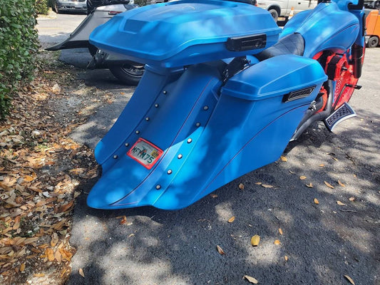 Harley Davidson 1997- 2008 Motorcycle Flh Touring 5" Down 10" Back  Reborn Stretched Saddlebags - Bike Life Nation