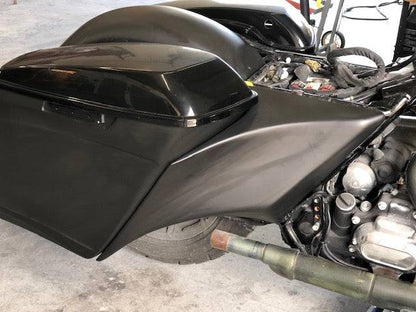 Harley Davidson Flh Touring 6" Down 18" Back  Smooth Stretched Saddlebags - Bike Life Nation