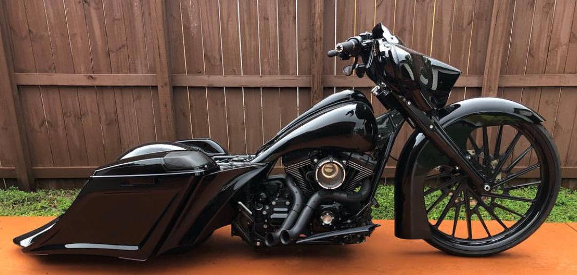 Harley Davidson Flh Touring 6" Down 18" Back  Stretched Saddlebags - Bike Life Nation