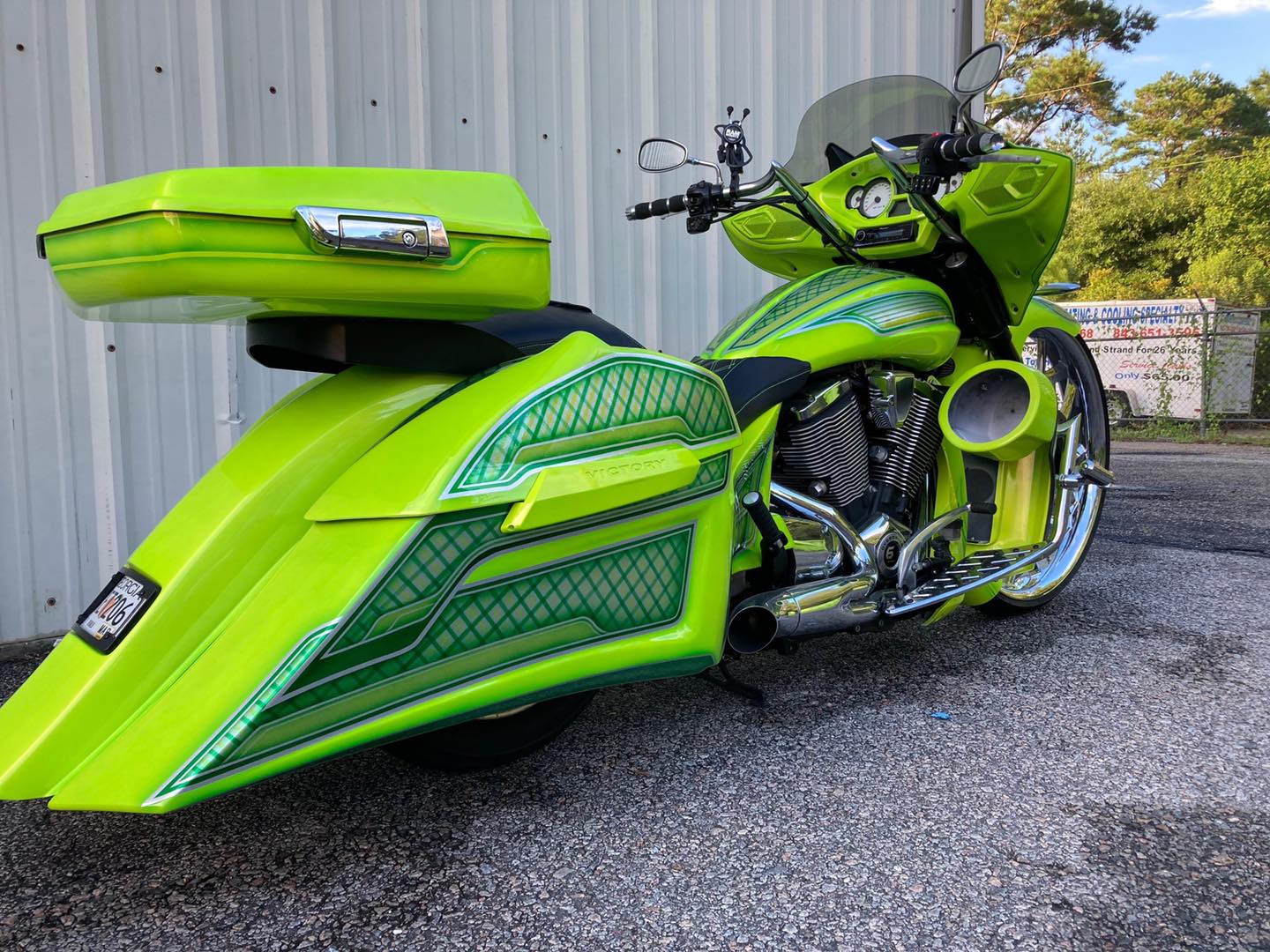 Victory cross country stretched saddlebags sale