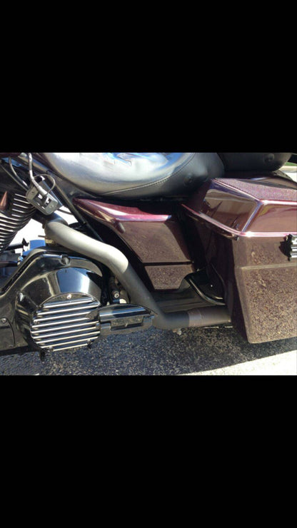 6" Stretched Extended Harley Davidson Side Covers For Dual Exhaust Flh - Bike Life Nation