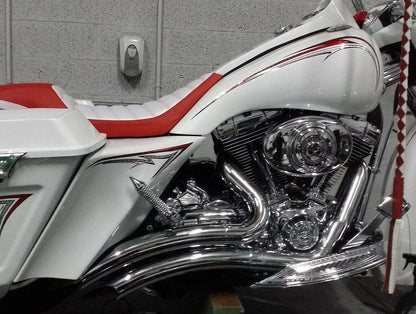 6" Stretched Extended Harley Davidson Side Covers For Dual Exhaust Flh - Bike Life Nation