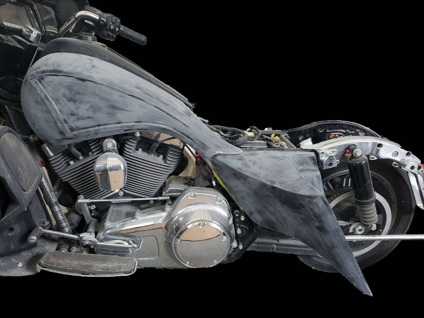Harley Davidson 6 Gallon Stretched Tank Shroud Side Cover Combo #3 Fiberglass Flh 09-13 - Bike Life Nation
