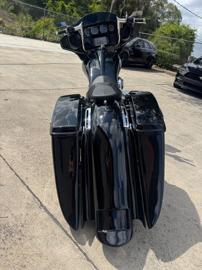 Harley Davidson 6" Down 12" Back  Reborn Stretched Saddlebags & Fender