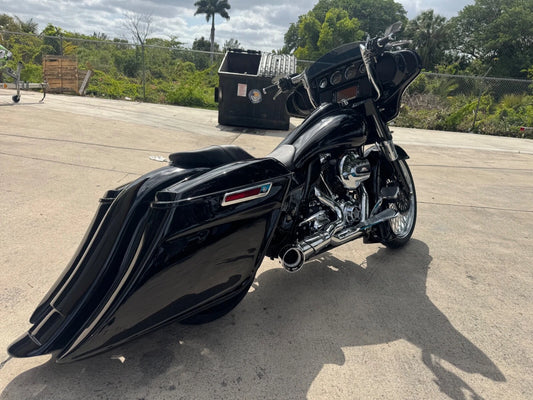 Harley Davidson 6" Down 12" Back  Reborn Stretched Saddlebags & Fender