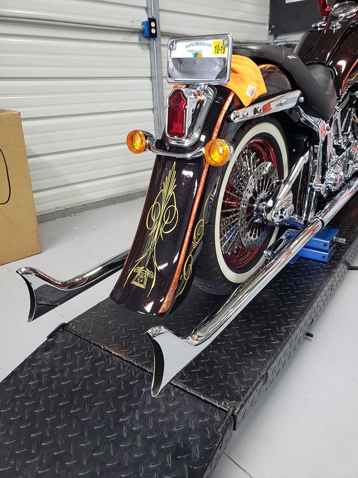 Harley Davidson Softail Fl Classic Heritage Cholo Stretched Rear Fender