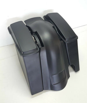 Stock Lids stretched 6" Saddlebags Overlay Fender With 4 Point Docking Touring