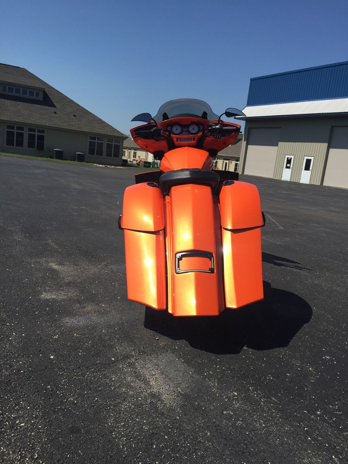 Victory Cross Country Bagger Motorcycle Down And Out Stretched Saddlebags And fender